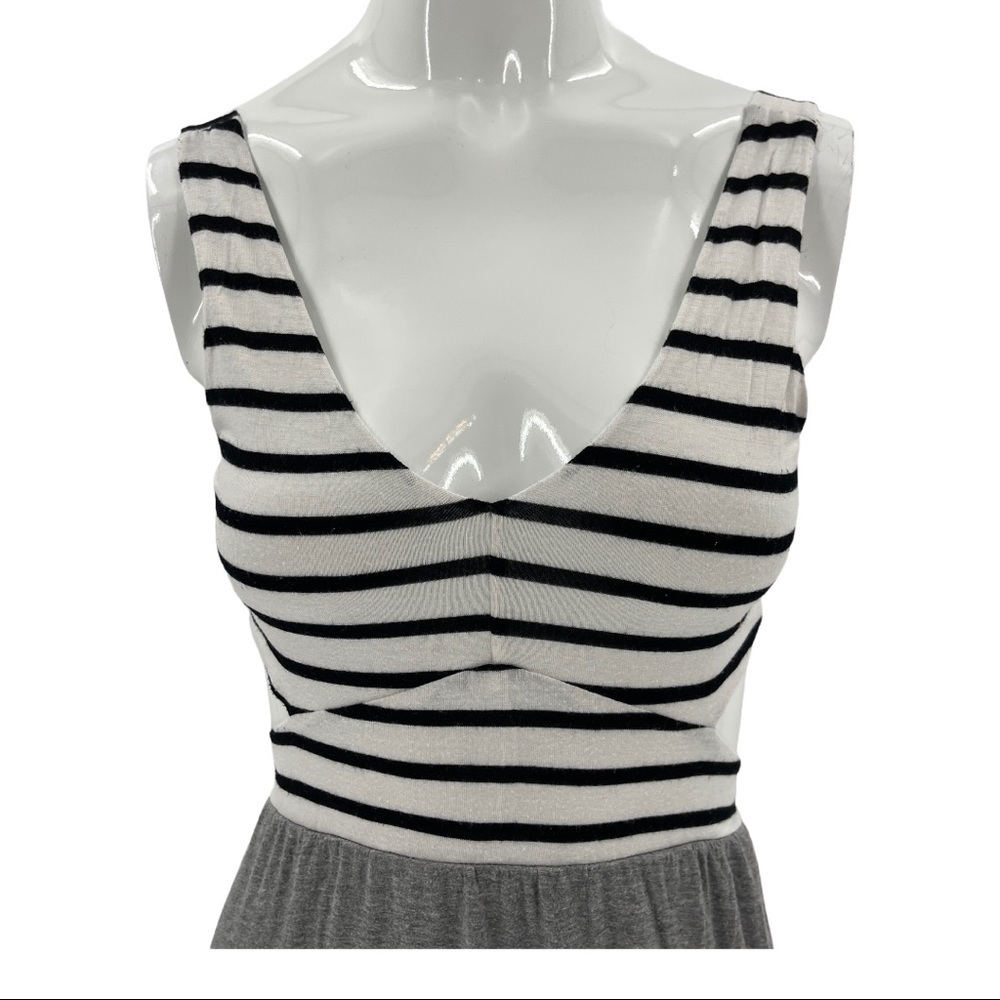 Vintage Havana Striped Cut Out Back Maxi Dress S - Picture 3 of 8
